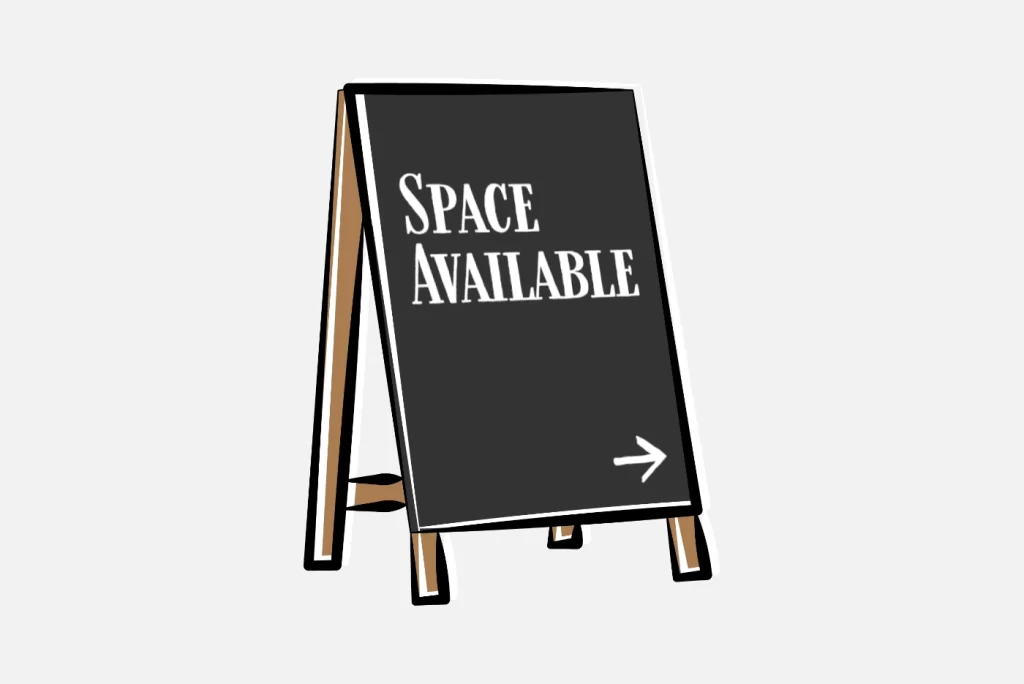 Space Available Sign