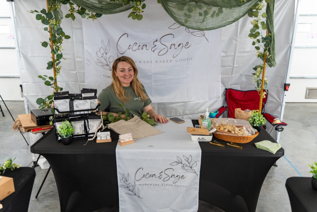Cocoa & Sage, vendor at the Saturday Farmers Market in Menands, is set up in the Menands Market Pavilion on the campus of the Capital District Regional Market